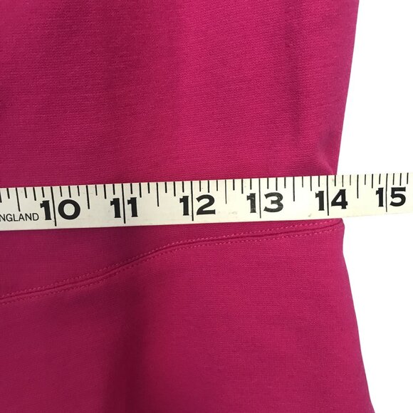 Josie Natori Pink Jersey Sleeveless Peplum Dress Size 6 Bodycon Mob Wife - Picture 10 of 13